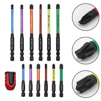 Биты для отверток FPZ3 Зеленый Красный Специальный крест Желтый 65mm FPH