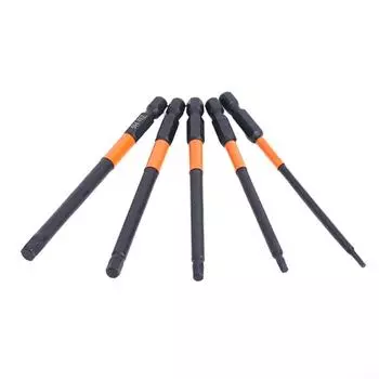 Биты для отверток из легированной стали, 100 мм, шестигранные, магнитные