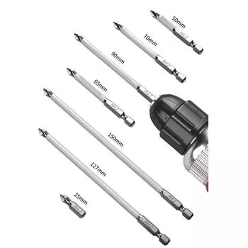 Биты для отверток из легированной стали, противоударные, легкие 50mm