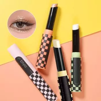 Biya Highlight Eyeshadow Stick Long-lasting Makeup Fine Glitter, Not Easy To Fly Away Lazy Eyeshadow