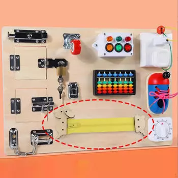 Бизи-доска Аксессуары Игрушки для развития навыков Обучающие пособия Игрушки для раннего развития в подарок Blue Frog