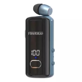 Бизнес беспроводные наушники цифровой дисплей с зажимом телескопический кабель HD громкая связь большая емкость для всех смартфонов серый