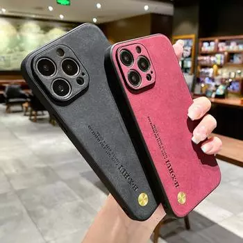 Бизнес-чехол для телефона из искусственной овечьей кожи для Iphone 13 11 12 Pro Max Xs Max Xr X Xs 13pro 11 противоударный бампер матовая задняя крышка For iPhone XR