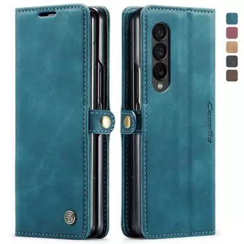 Бизнес-чехол для всего тела с защитой от падений для Samsung Galaxy Z Fold 4 5g Fold4 Zfold4 с противоударным слотом для карт памяти для Samsung Z Fold4 for Samsung Z Fold 4 чёрный