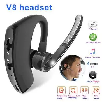 Бизнес-гарнитура Bluetooth, беспроводные наушники, наушники громкой связи с микрофоном для IPhone Android