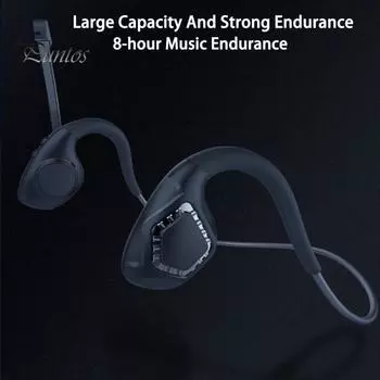 Бизнес-гарнитура IPX5 Аудио Пульт дистанционного управления Длительный срок службы батареи Шумоподавление Расширенный микрофон Прослушивание музыки Без ушей Супер качество звука Беспроводная связь чёрный