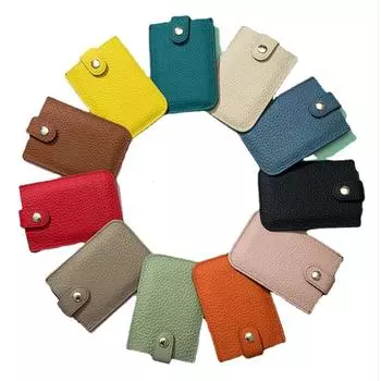 Бизнес-кошелек для монет, кожаный держатель для карт Wakket, модный женский классический тонкий чехол для кредитных карт зелёный