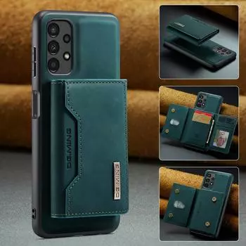 Бизнес-кожаный чехол с защитой от падения для Samsung Galaxy A13 5g A 13 4g A52s A52 A73 A33 A53 A23, слот для карт, аксессуары для телефонов for Galaxy A52 5G зелёный