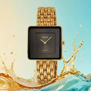 Бизнес квадратные часы с большим циферблатом женские простые ретро темпераментные повседневные водонепроницаемые кварцевые часы женские подарочные