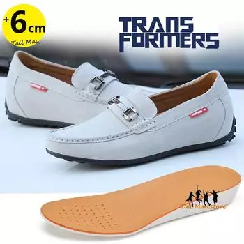 Бизнес-лоферы мужские туфли для увеличения роста для мужчин стелька 6 см подъем замша кожа британская мода 36