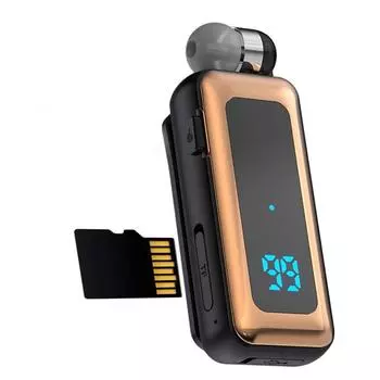 Бизнес-наушники с зажимом для TF-карты, играющие по Bluetooth 5,4, с шумоподавлением, HD-наушники с цифровым дисплеем и микрофоном, гарнитура