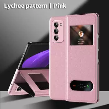 Бизнес противоударный складной кожаный чехол для Samsung Galaxy Z Fold4 Fold 4 Fold2 Fold3 5g Fold 3 2 Чехлы с защитой от царапин for Samsung Z Fold 2 чёрный