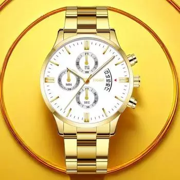 Бизнес Роскошные Часы Классический Большой Циферблат Водонепроницаемый Циферблат Минутная Шкала Для Спорта Бега На Открытом Воздухе Приключений