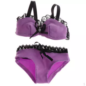 BJD Одежда, кружевной бюстгальтер, комплект нижнего белья / 3 SD Lolita AS DZ Dollfie, аксессуары для кукол - фиолетовый