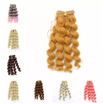 BJD парики кукольные волосы парик кукольные волосы BJD вьющиеся кукольные волосы для 1/3 1/4 1/6 1/12 вьющиеся кукла 14