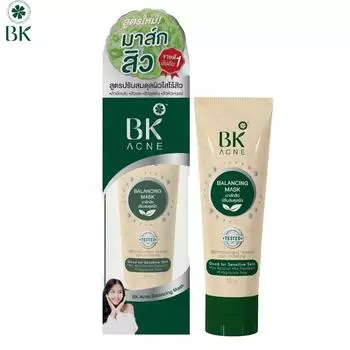 Балансирующая маска BK Acne, протестирована дерматологами, не вызывает раздражения, подходит для чувствительной кожи, не содержит спирта, не содержит парабенов, 35 г. 35 g.