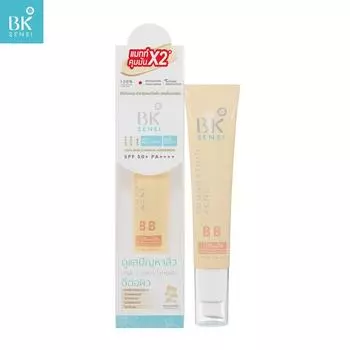 BK Sensi Foundation Acne BB SPF50+ PA++++, UVA1, UVA2, UVB, против загрязнения, 100% нехимический солнцезащитный крем, 35 г. - Тайский уход за кожей 35 g.