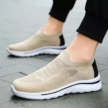 BKQU Мужская мягкая обувь для ходьбы Бренд Легкая спортивная обувь для вождения Плоская обувь для скейтборда Нескользящая повседневная обувь Черного цвета 39