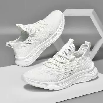 BKQU модные летние мужские спортивные туфли с плоской подошвой, мягкой подошвой, нескользящие, со шнуровкой, однотонные и минималистичные кроссовки для мужчин 39