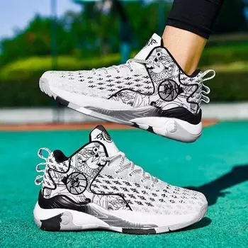 BKQU Мужские баскетбольные кроссовки Высокие кроссовки Спортивные Большие Размеры 48 49 Теннисные баскетбольные кроссовки Masculino Basket 47