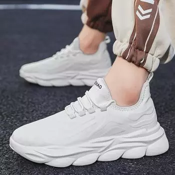 BKQU Trend Повседневные кроссовки для мужчин Модные качественные кроссовки для ходьбы на открытом воздухе Удобные износостойкие Белые универсальные 39