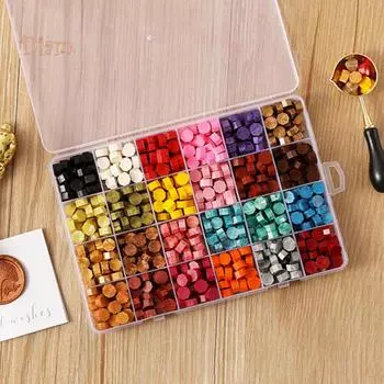 BL 600Pcs 24 цвета в штучной упаковке уплотнительный воск для свадебных приглашений разноцветный