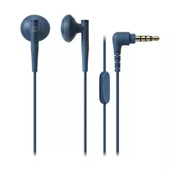 BL Earphones Wired with Microphone Blue Audio-Technica ATH-C200IS Semi-open