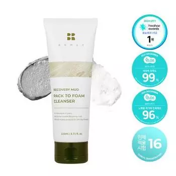 BL Mud Recovery Mud 2in1 Pack-to-Foam Dead Skin Cleanser 110 мл, очищение в Корее