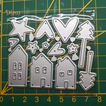 BL сердце звезда дом металлический штамп DIY скрапбук тиснение бумажная карта декор трафарет серебряный