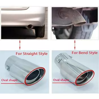 Black 62MM Stainless Steel Automobiles Exhaust Pipe Tip pipe Tail Muffler Cover