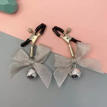 Черно-розовый женский сексуальный регулируемый зажим для сосков груди SM маленький колокольчик для взрослых фетиш флирт дразнящие секс-игрушки для пар