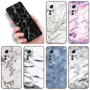 Черный и белый мраморный чехол для телефона Xiaomi Mi A2 8 9 SE Note 10 10T 11 12 Lite 9T 11T 12S 12T Pro A3 6X 12X TPU черный чехол Xiaomi Mi A2(6X)