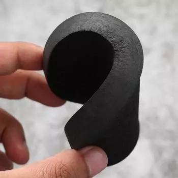 Black Bamboo Charcoal Face Clean Sponge Wood Fiber Face Wash Makeup Puff чёрный