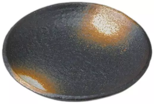 Black Bizen Round Plate x 20 x Serving Plate Medium Setomonohonpo 7.0 [20 2.5cm]
