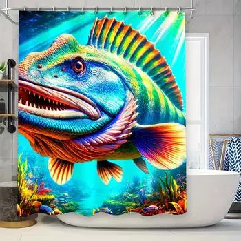 Black Blue Shower Curtain Stripe Design Bathroom Decor Shower Curtain 72x78 in /180*200cm White Striped Waterproof Fabric 90x180cm