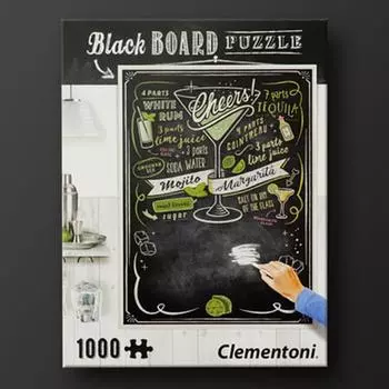 Black Board: Cocktail 1000 Piece Clementoni Jigsaw Puzzle, popular Korean board game