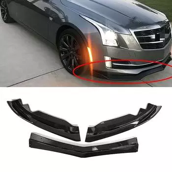 Black Bumper Front Lip Decorative Cover Rear Wing Trim Cover Car Modified Accessories Fit For Cadillac ATS 2015 2016 2017 2018