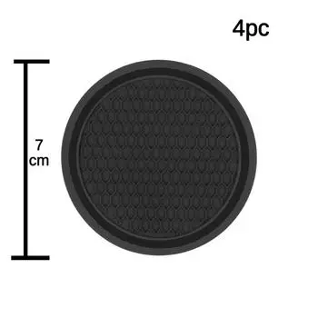 Black Car Auto Cup Holder Anti Slip Insert Coasters Pads Interior Accessories Universal Fits Perfectly For Most Cups