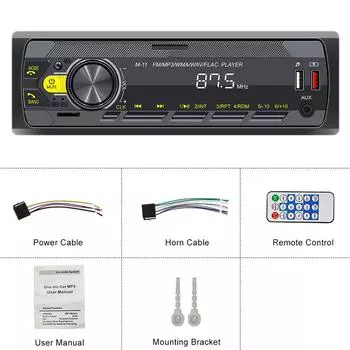 Black Car MP3 LCD Radio FM Bluetooth CAR BT DTA1028 TF-Karte 2-Kanal-Audioausgang TF-Karte TF-Karte CN