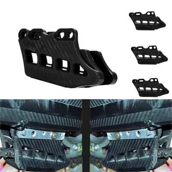 Black Carbon Fiber Look Chain Guide Box For Cross Country Motorcycles Universal