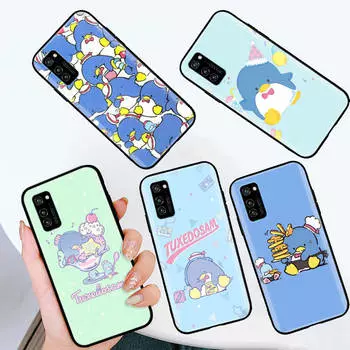 Black Case for iPhone 16 15 Plus 14 13 12 11 Pro 8 6 SE XR XS Max P30 Nova 5T Y5P Y6 Y7 Y8P Y9 Realme C30 C33 C31 L-11 Cute Tuxedosam iPhone 12 Pro капри