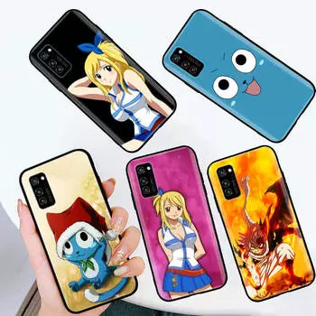 Black Case for OPPO Reno 8 6 5 4 Pro Plus Find X3 A17 A3 A31 A38 A40 A53 A54 A55 A74 A76 A78 A77 A80 A94 A95 A96 Lite W-64 Fairy Tail OPPO A54 5G эбеновый