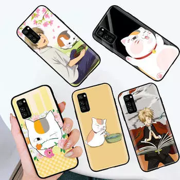 Black Case for Samsung Note 20 Lite S24 Ultra S23 A03 A05 A06 A11 A71 A15 A16 A13 A24 A25 A33 A52 A53 A50 M55 M35 Plus W-65 Yuujinchou Natsume Samsung A50S пламенный