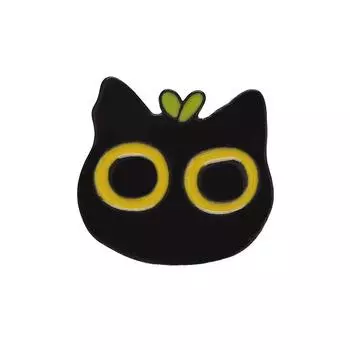 Black Cat Cute Brooch Set With Delightful Floral And Plant Motifs Perfect For Fashion Fall XZ8252