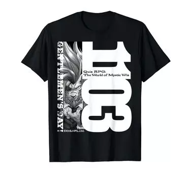 Black Cat Wiz Day Ojisan s (Galeone) T-shirt
