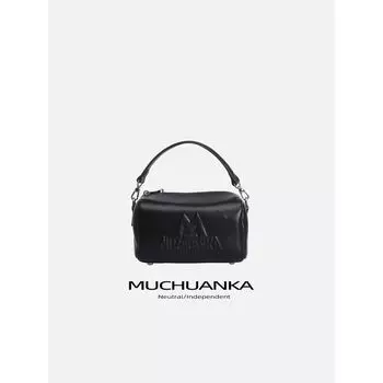 [Black Chocolate Cube Sugar] Kikawa Card Original Soft Leather Small Square Bag Handbag Shoulder Messenger Bag Women s Bag 2025 New Arrival Black