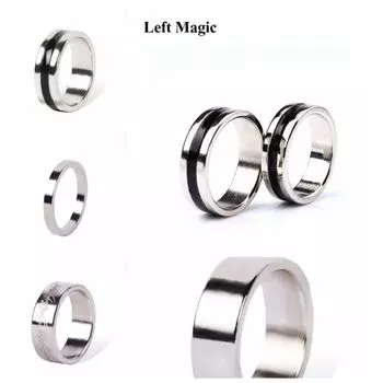 Black Circle Ring Magic Magnetic Ring Magic Props Strong Magnet Ring Children Toys 18mm-Mini Circle
