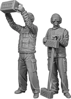 Black Dog American Aircraft Carrier Deck Crew Set Resin Kit HAUF32165 1/32 No.3
