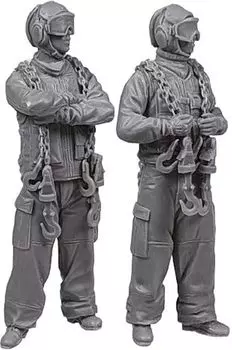 Black Dog American Aircraft Carrier Deck Crew Set Resin Kit HAUF32162 1/32 No.2