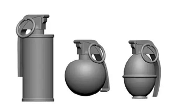 Black Dog American equipment grenade set 3D printer resin parts HAU3D35023 1/35 (30 pieces) (military)